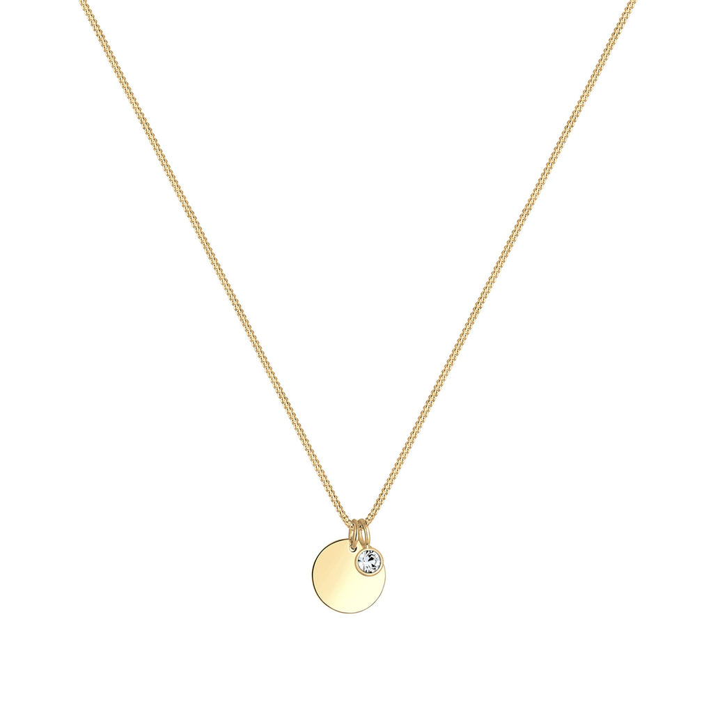 White Bhirtstone engravable White Embellished with Crystals by Swarovski® 925 Sterling Silver Gold Plated