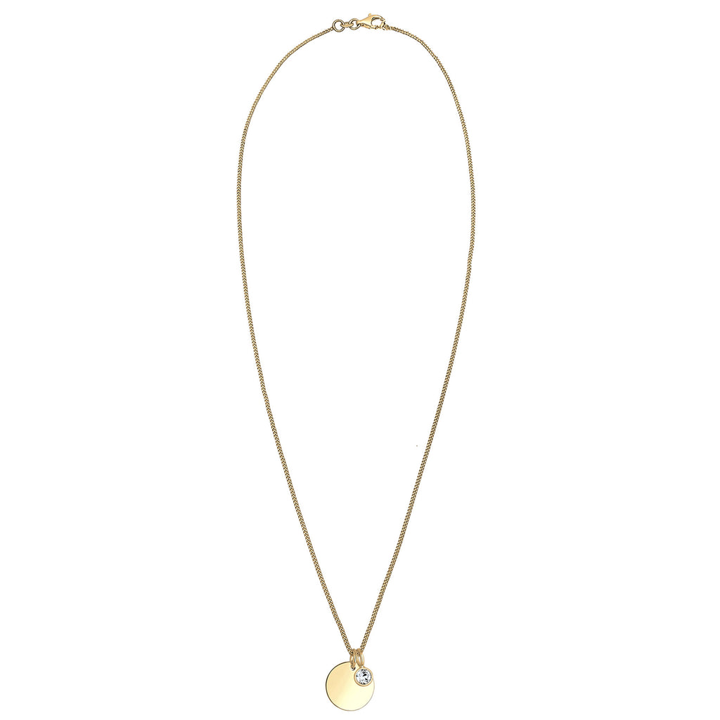 White Bhirtstone engravable White Embellished with Crystals by Swarovski® 925 Sterling Silver Gold Plated