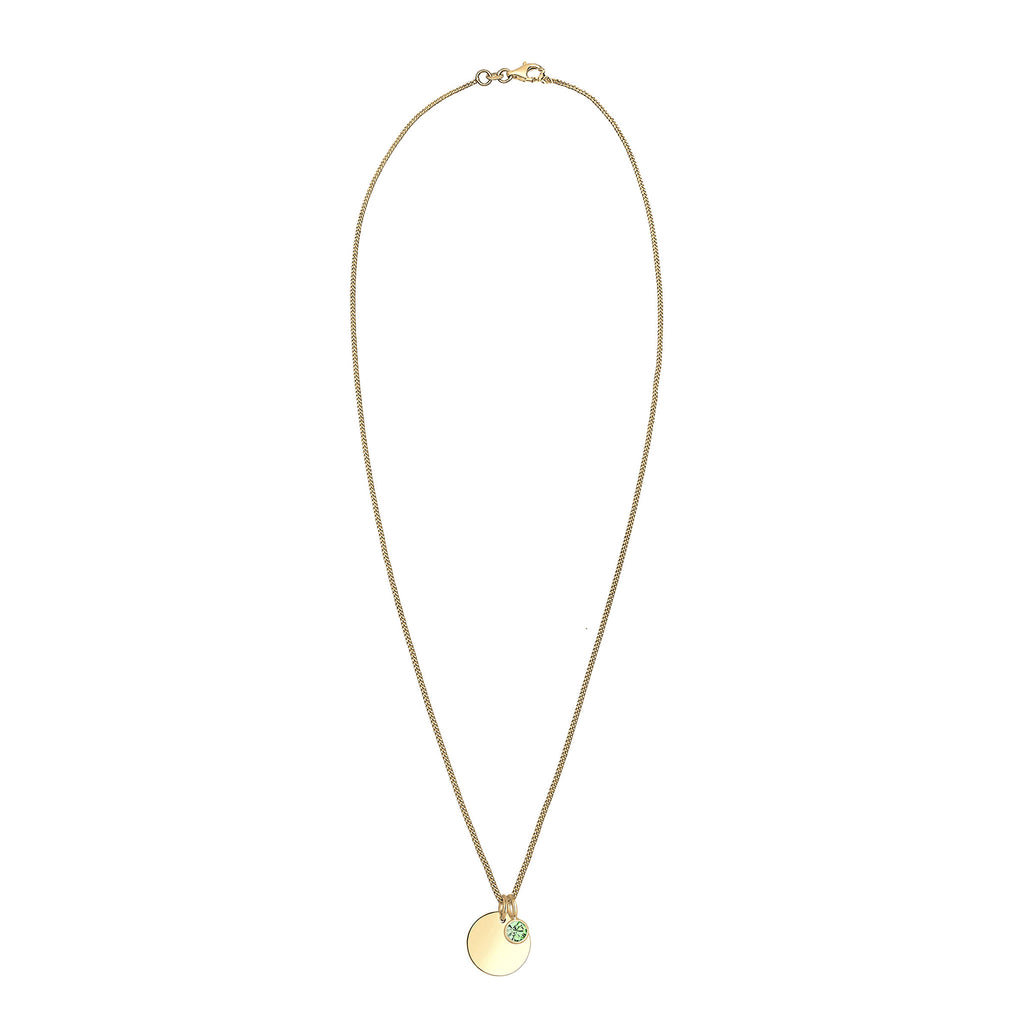Light Green Bhirtstone engravable Light Green Crystal 925 Sterling Silver Gold Plated