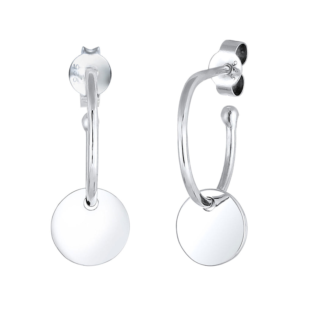 Silver Creole Engravable 925 Sterling Silver