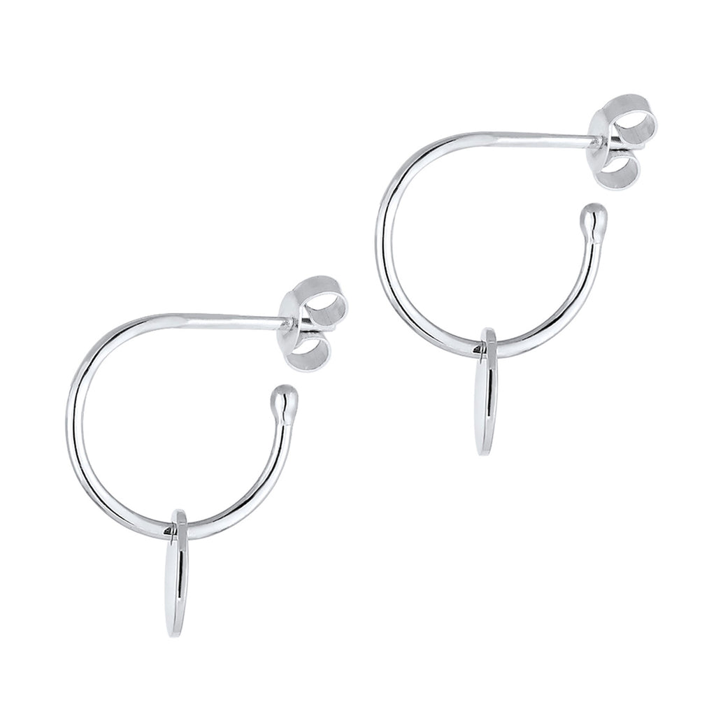 Silver Creole Engravable 925 Sterling Silver