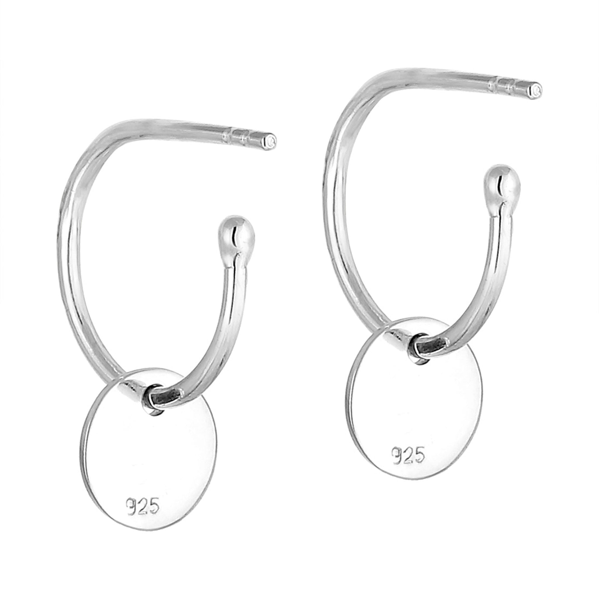 Silver Creole Engravable 925 Sterling Silver