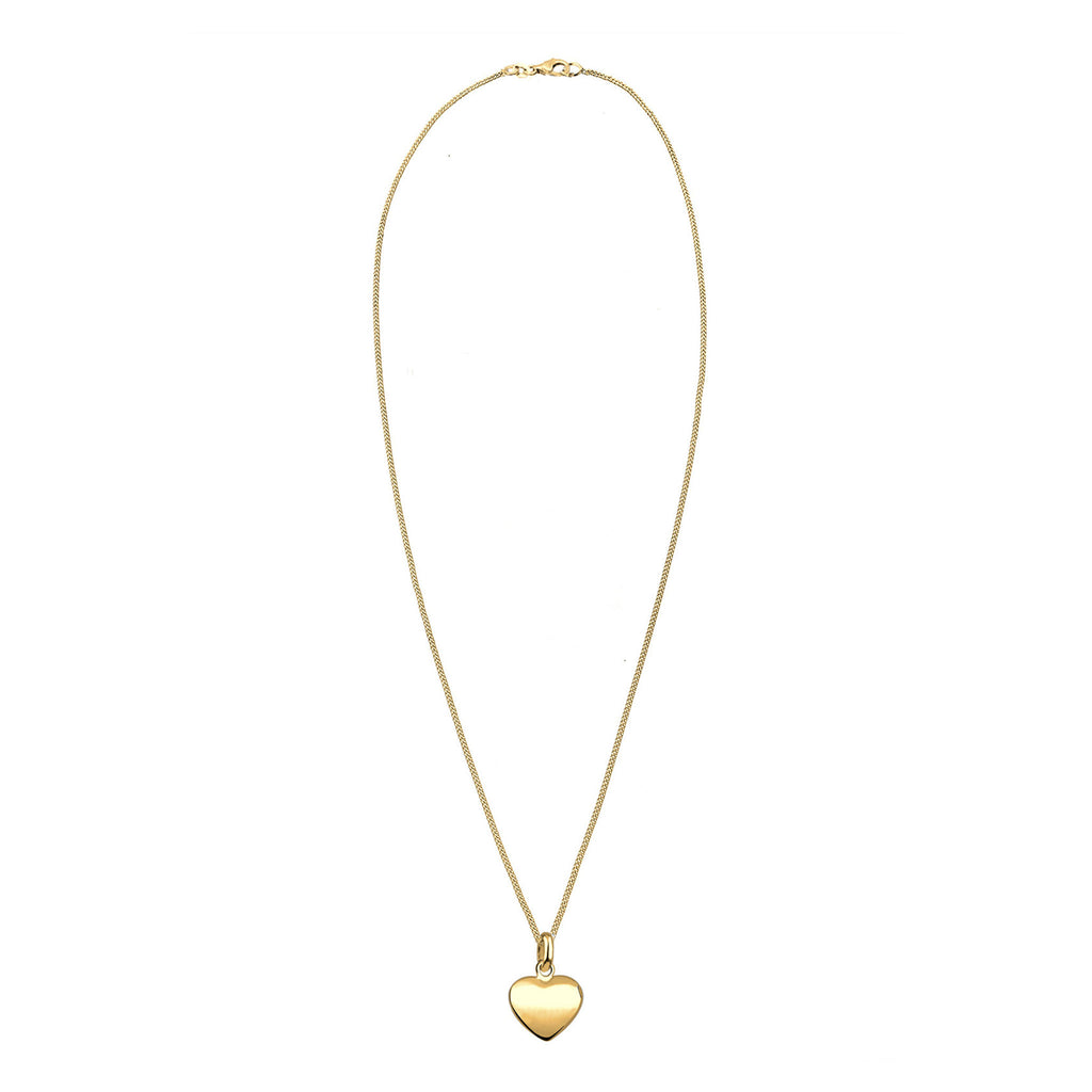 Gold Heart Engravable 925 Sterling Silver Gold Plated
