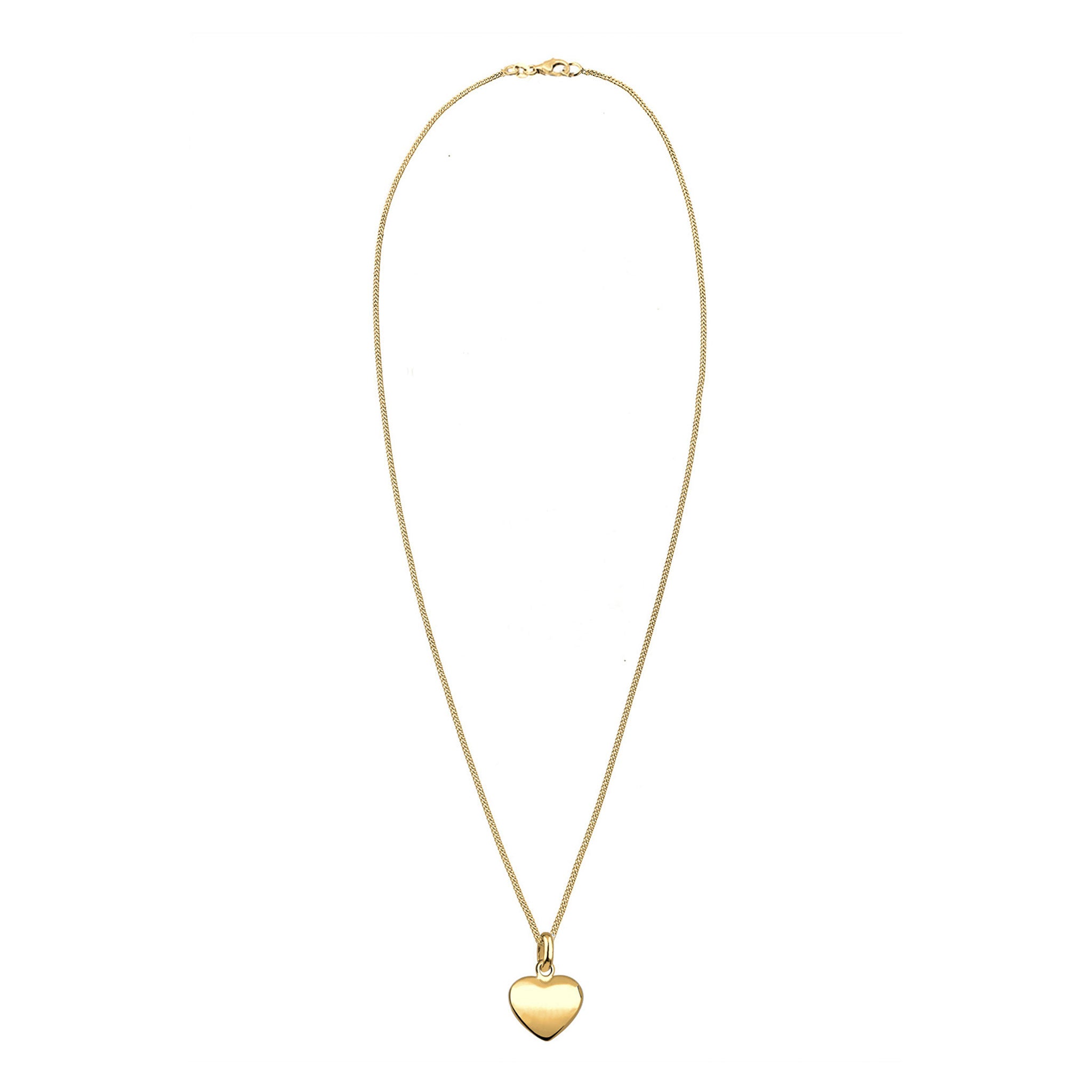 Gold Heart Engravable 925 Sterling Silver Gold Plated