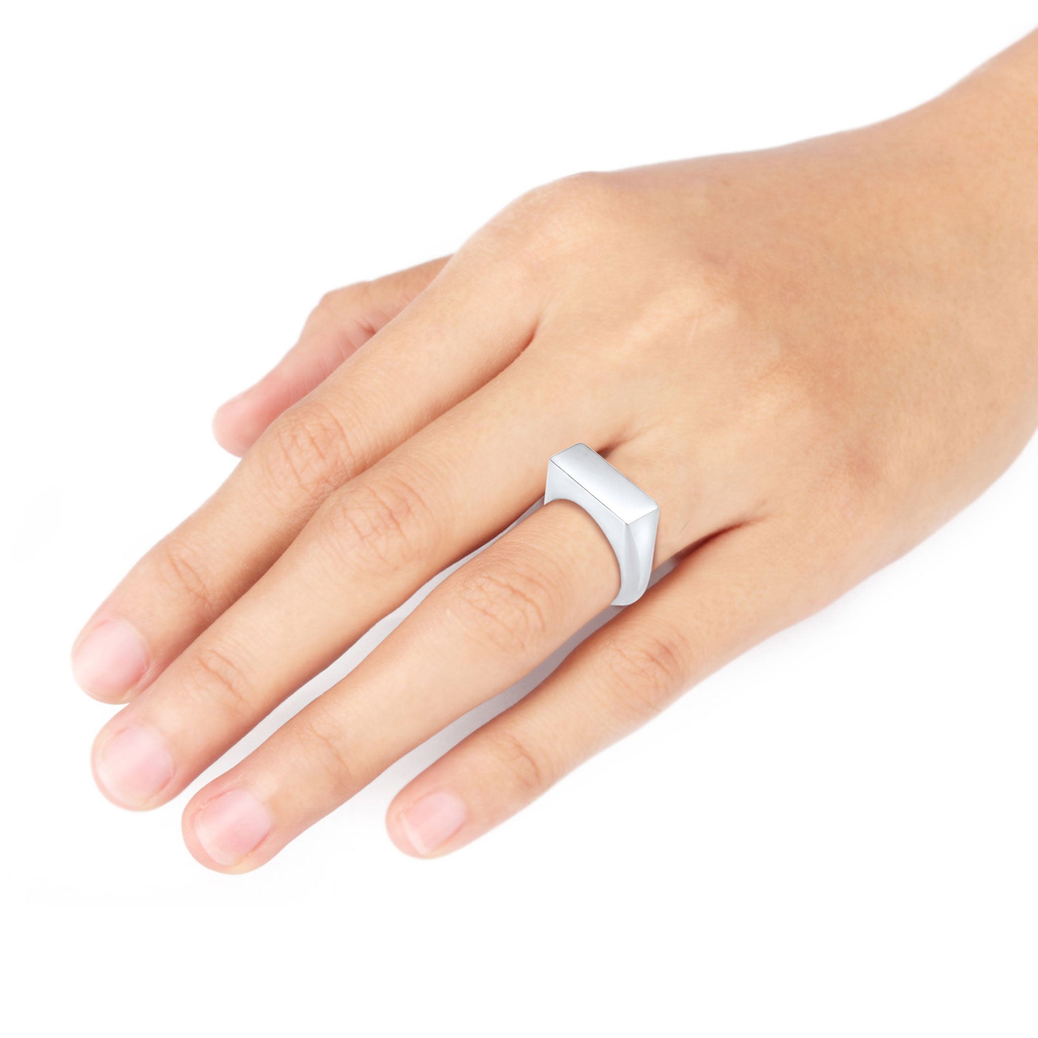 Silver Shank Band Engravable 925 Sterling Silver