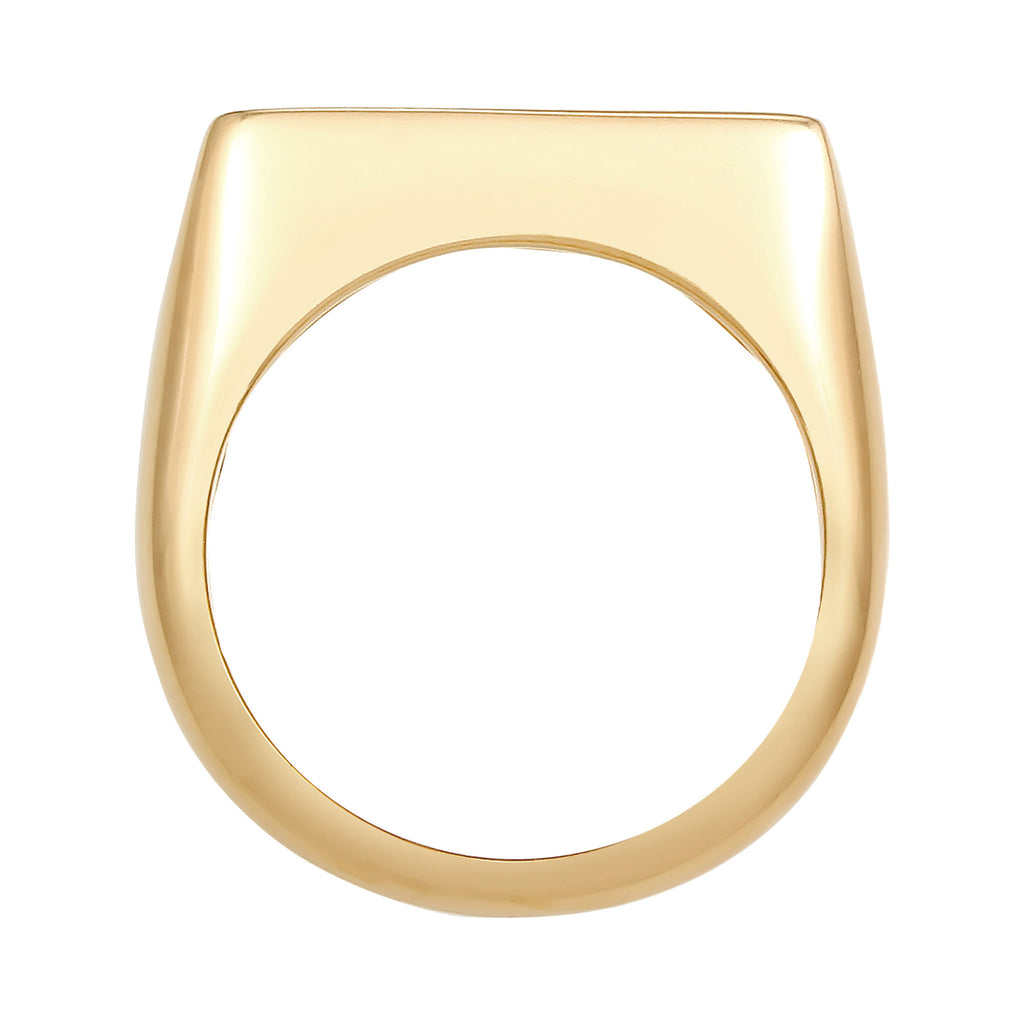 Gold Shank Band Engravable 925 Sterling Silver Gold Plated
