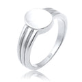 Silver Round Basic Engravable 925 Sterling Silver