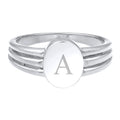 Ring Engravable Round Statement 925 Sterling Silver