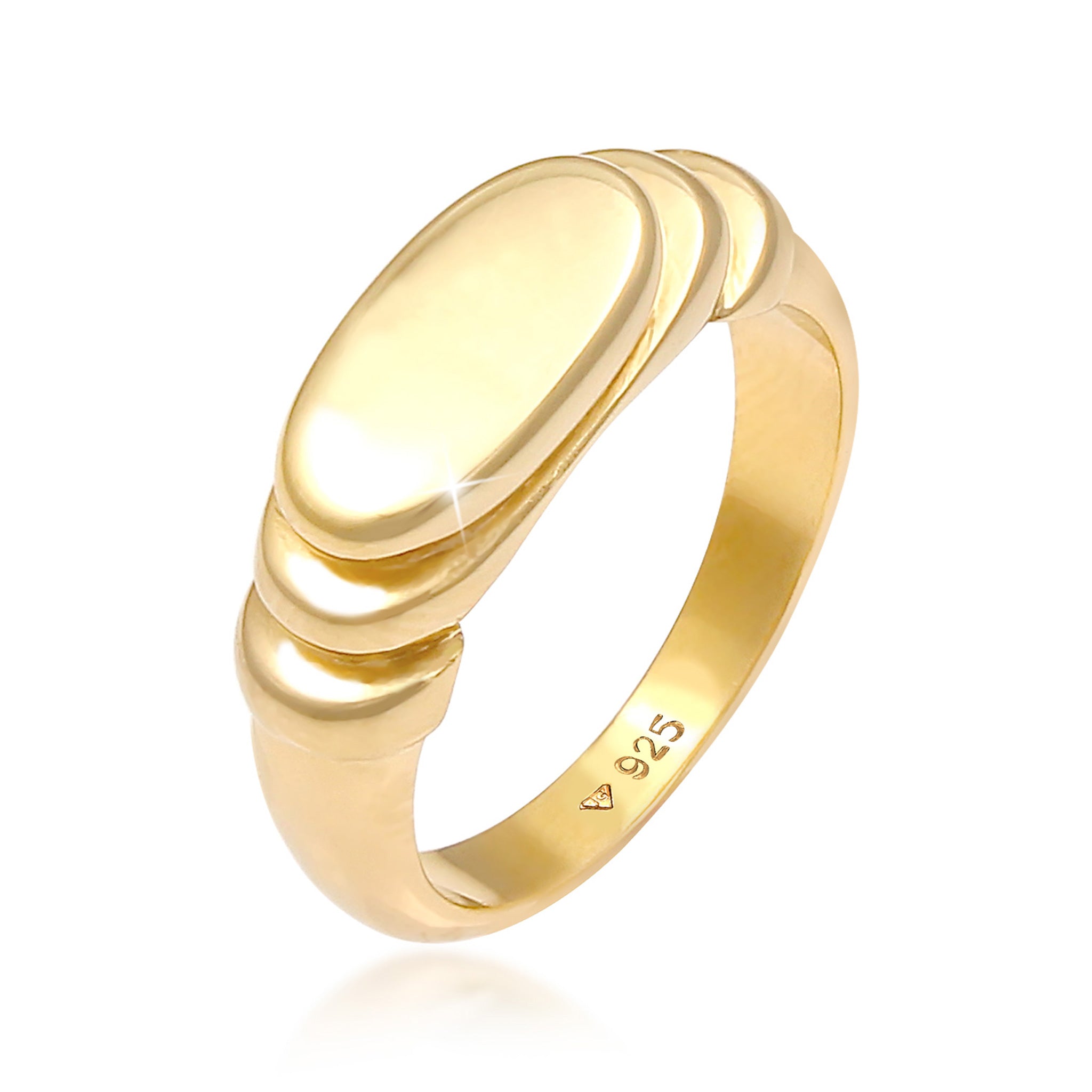 Gold Statement Engravable Minimalis 925 Sterling Silver Gold Plated
