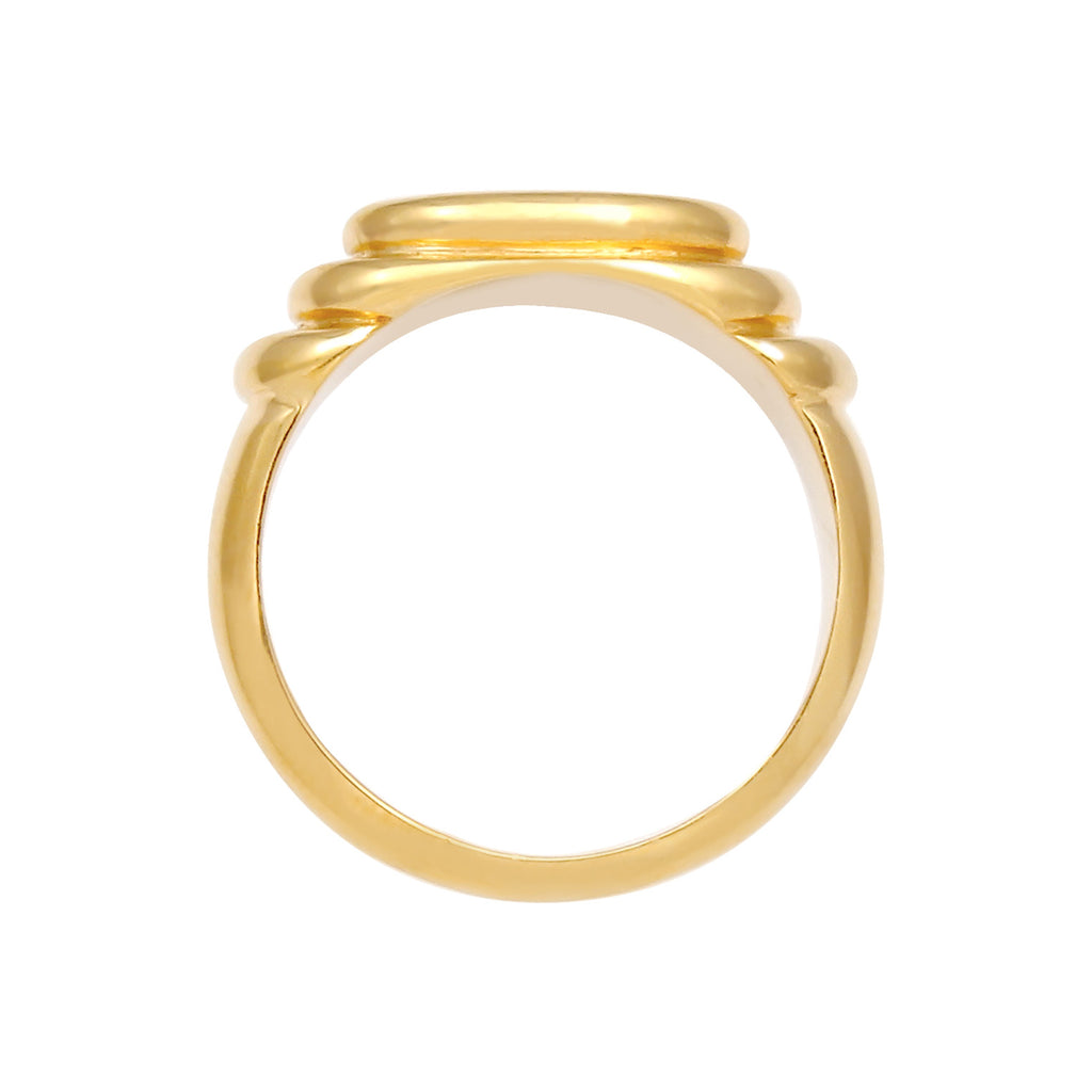 Gold Statement Engravable Minimalis 925 Sterling Silver Gold Plated