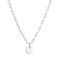 Necklace Engravable Basic Round Link Chain 925 Sterling Silver