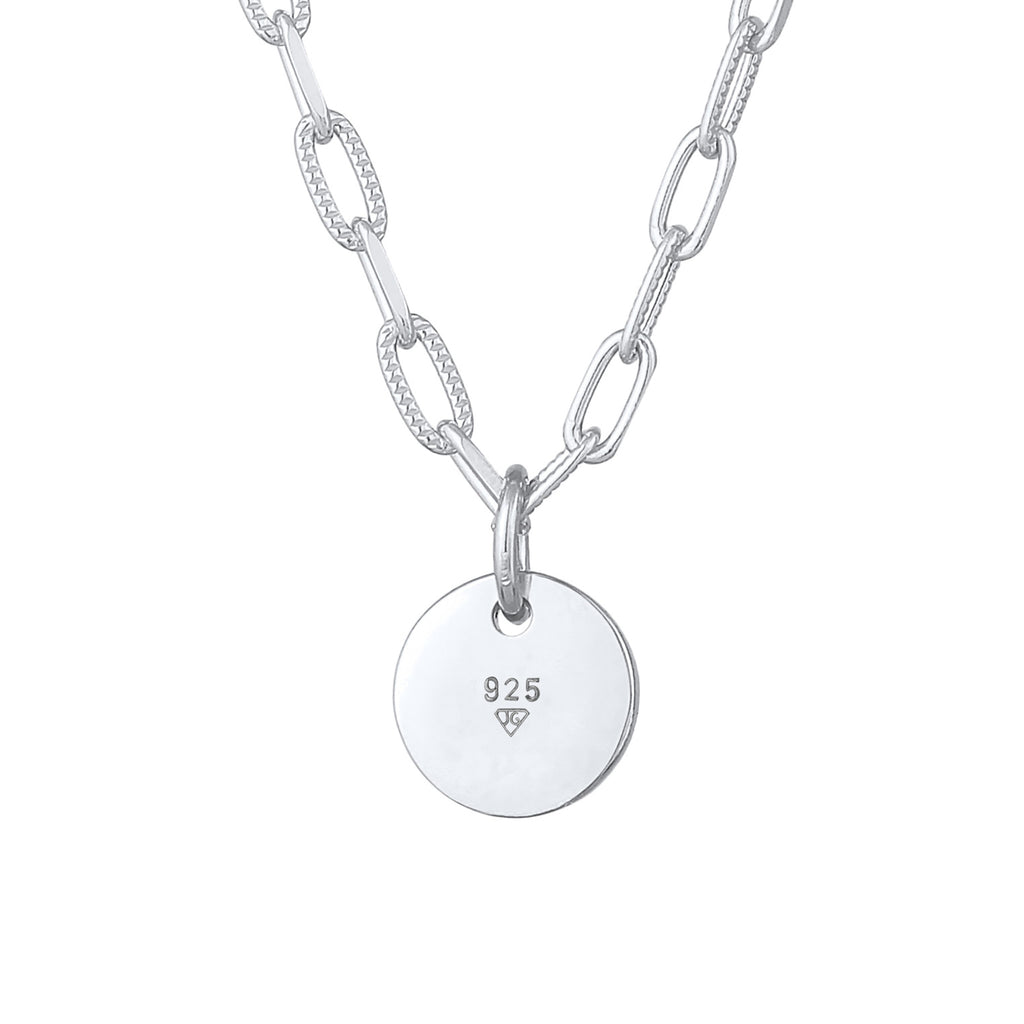 Silver Plated Engravable Link Chain 925 Sterling Silver