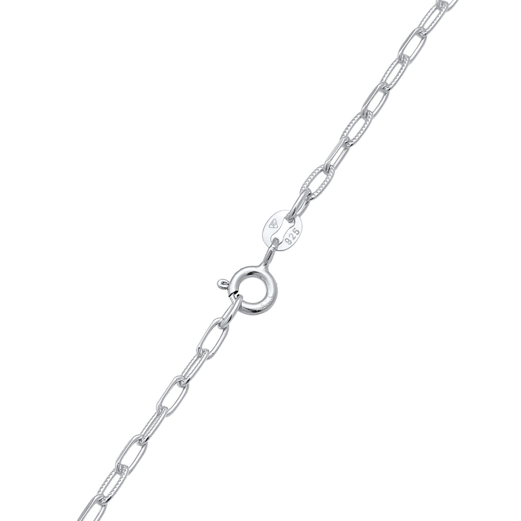 Silver Plated Engravable Link Chain 925 Sterling Silver