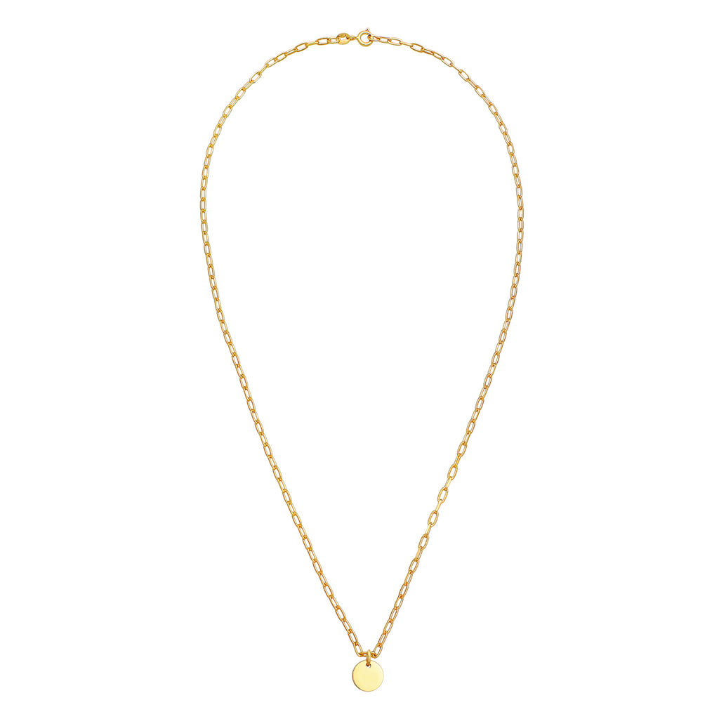 Gold Plated Engravable Link Chain 925 Sterling Silver Gold Plated