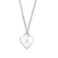 Silver Heart Plate Engravable 925 Sterling Silver