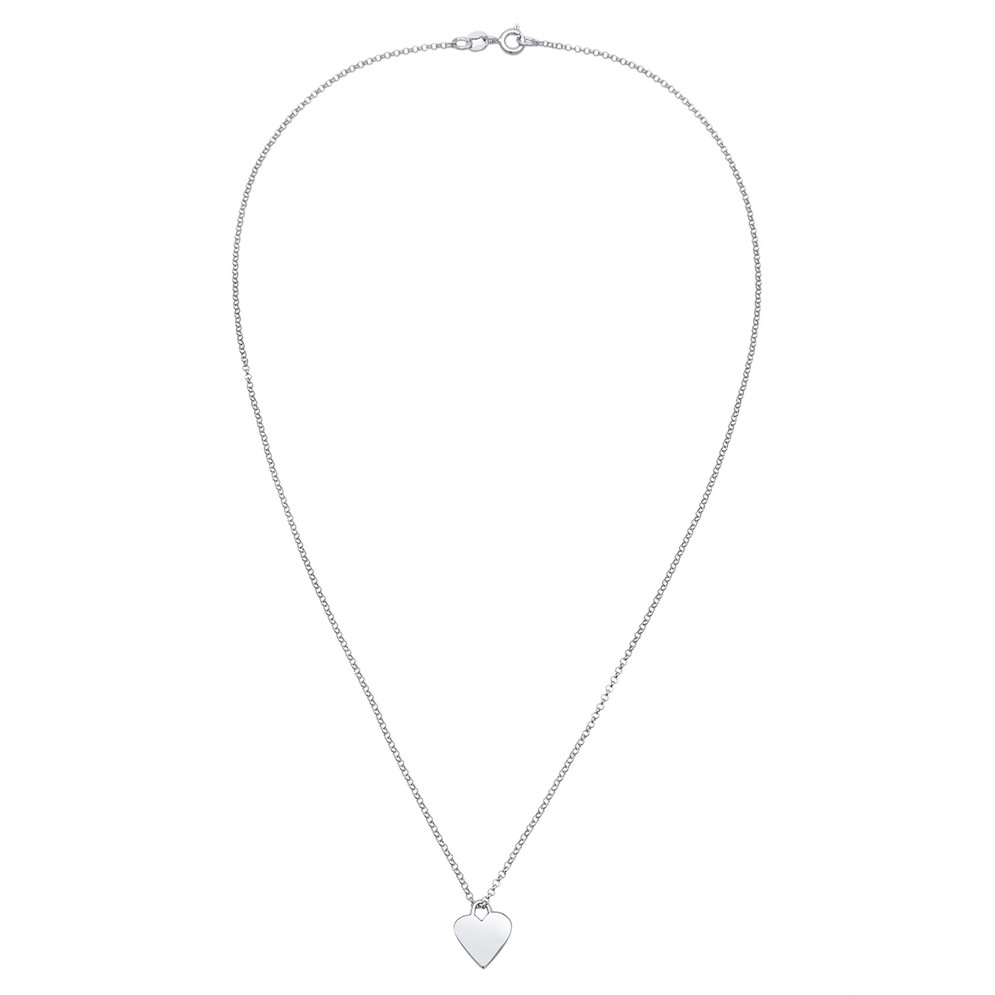 Silver Heart Plate Engravable 925 Sterling Silver