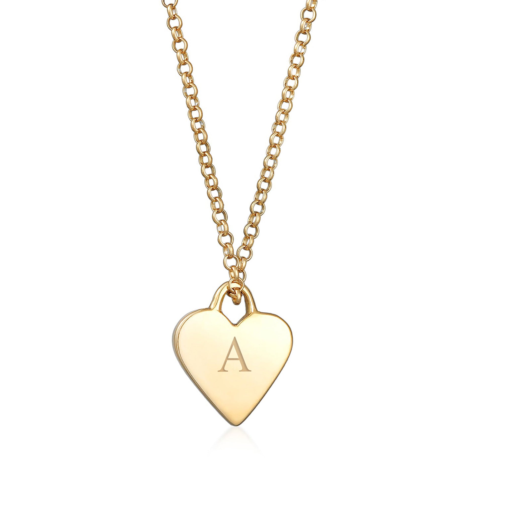 Gold Heart Plate Engravable 925 Sterling Silver Gold Plated