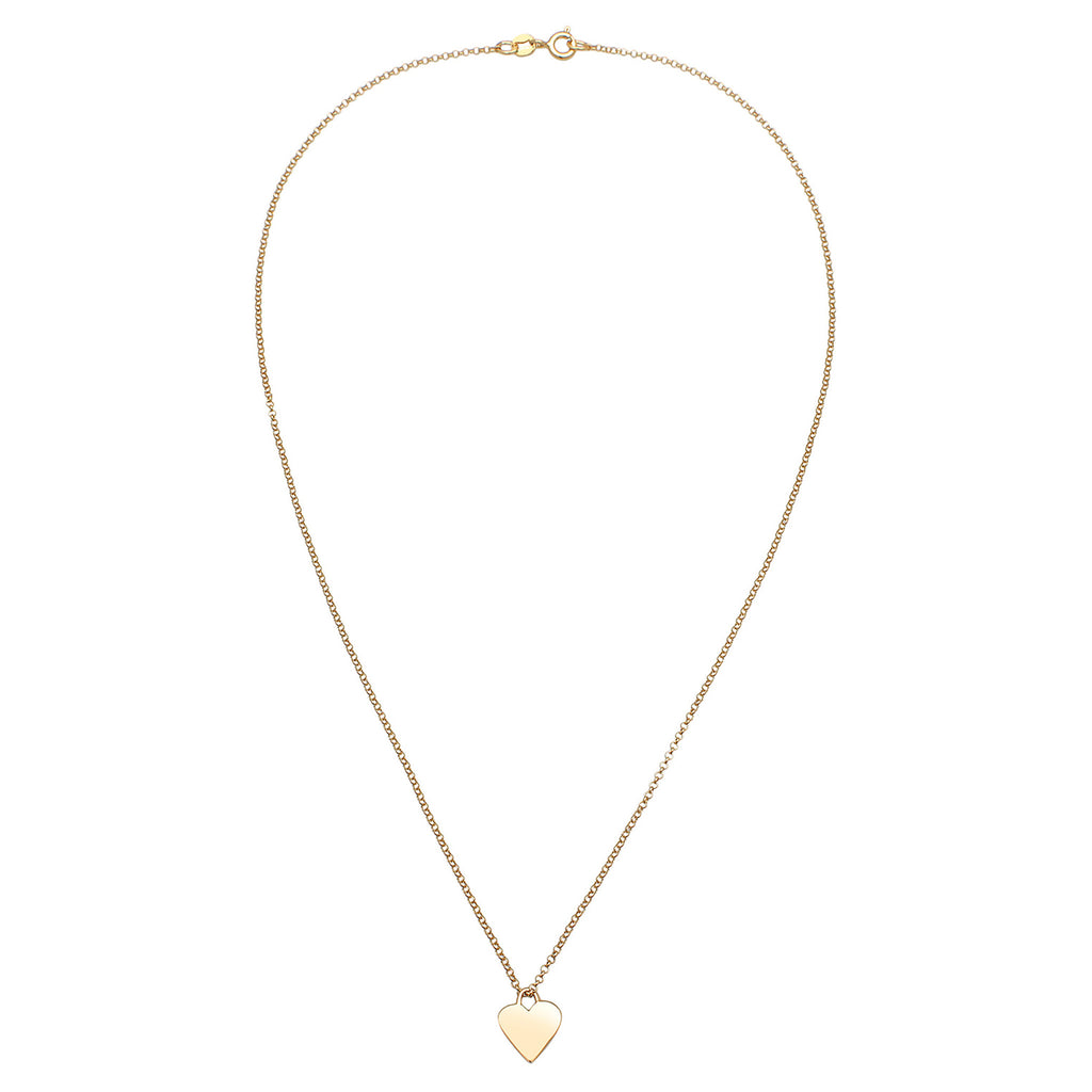 Gold Heart Plate Engravable 925 Sterling Silver Gold Plated