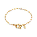 Gold Gelang Perhiasan Perak 925 Wanita Long Link Chain Gold Plated