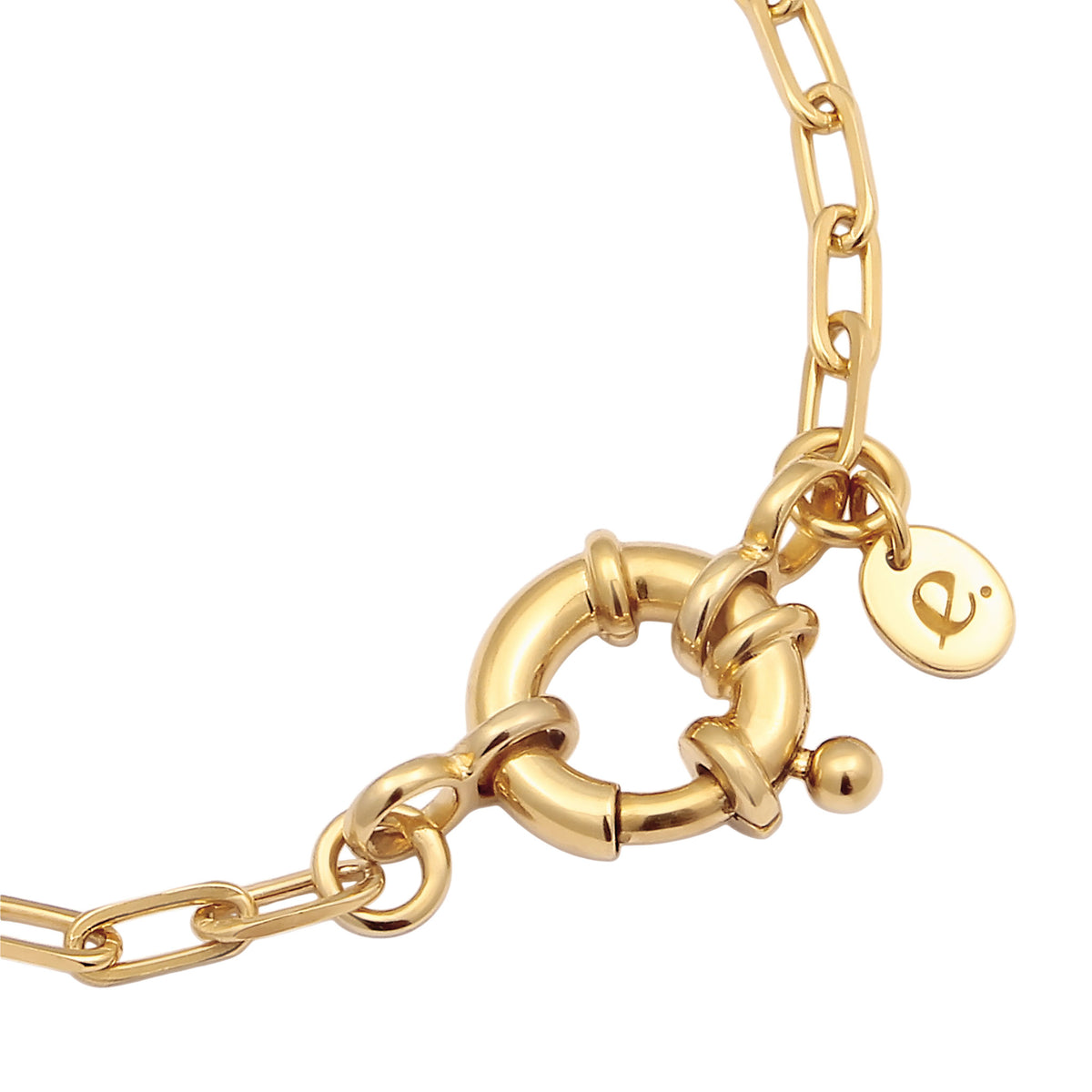 Gold - Elli PREMIUM | Long Link Chain Bracelet 925 Silver Gold Plated