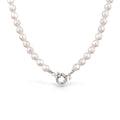Silver Kalung Perhiasan Perak 925 Wanita Choker Synthetic Pearl