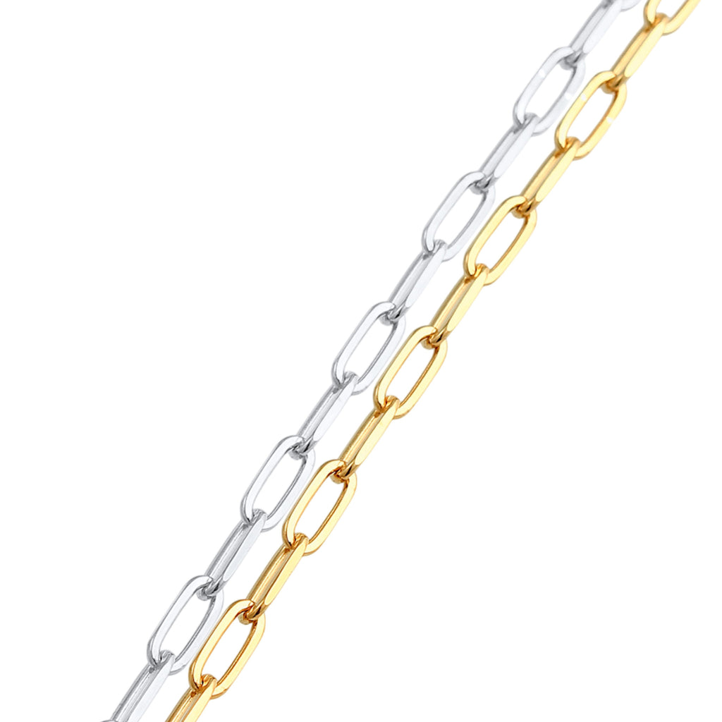 Bicolor Gelang Perhiasan Perak 925 Wanita Bicolor Gold Plated