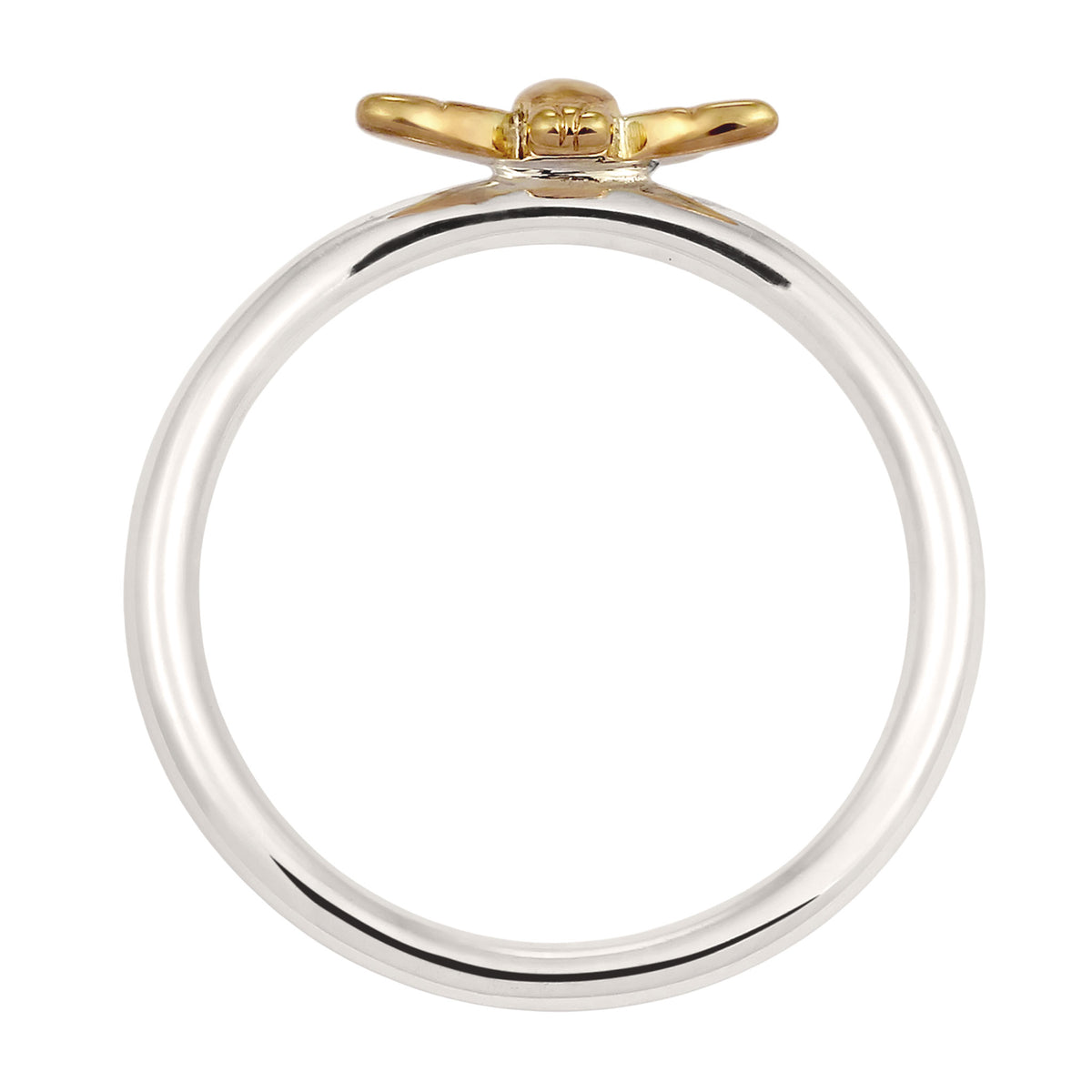 Cincin Perhiasan Perak 925 Wanita Bee Gold Plated