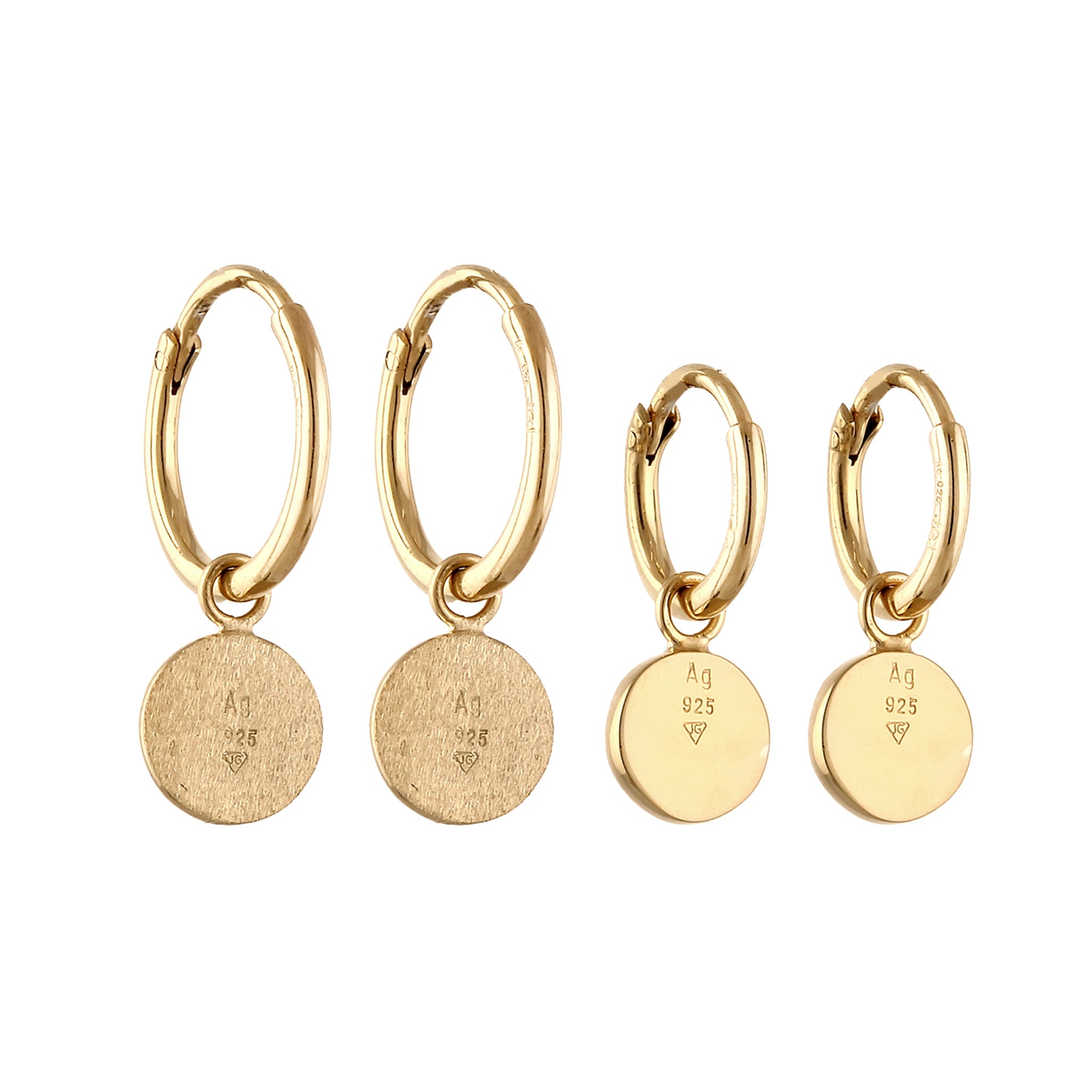 Gold Anting Perhiasan Perak 925 Wanita Circle Red Agate Gold Plated