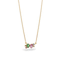 Gold Kalung Perhiasan Perak 925 Wanita Elegant Crystals Gold Plated