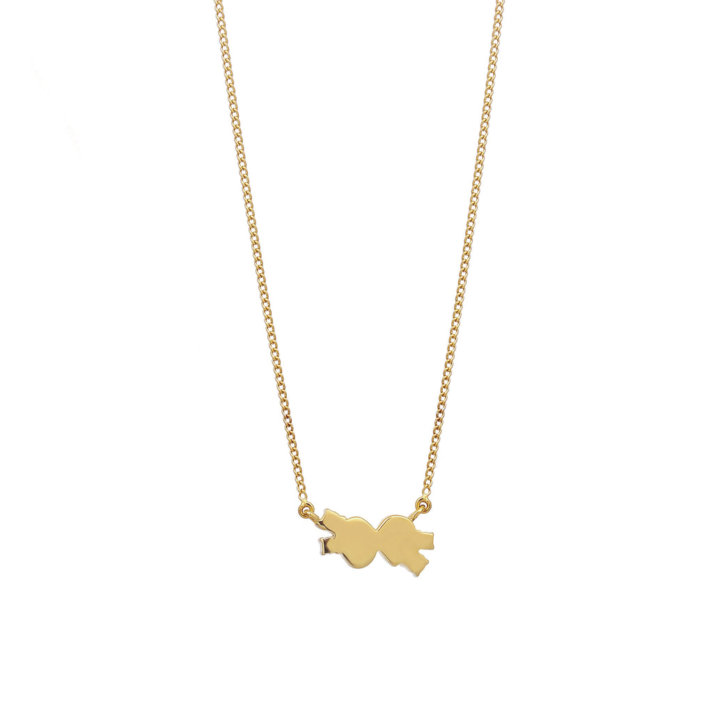 Gold Kalung Perhiasan Perak 925 Wanita Elegant Crystals Gold Plated