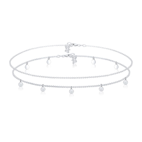 Silver Kalung Perhiasan Perak 925 Wanita Link Choker Set