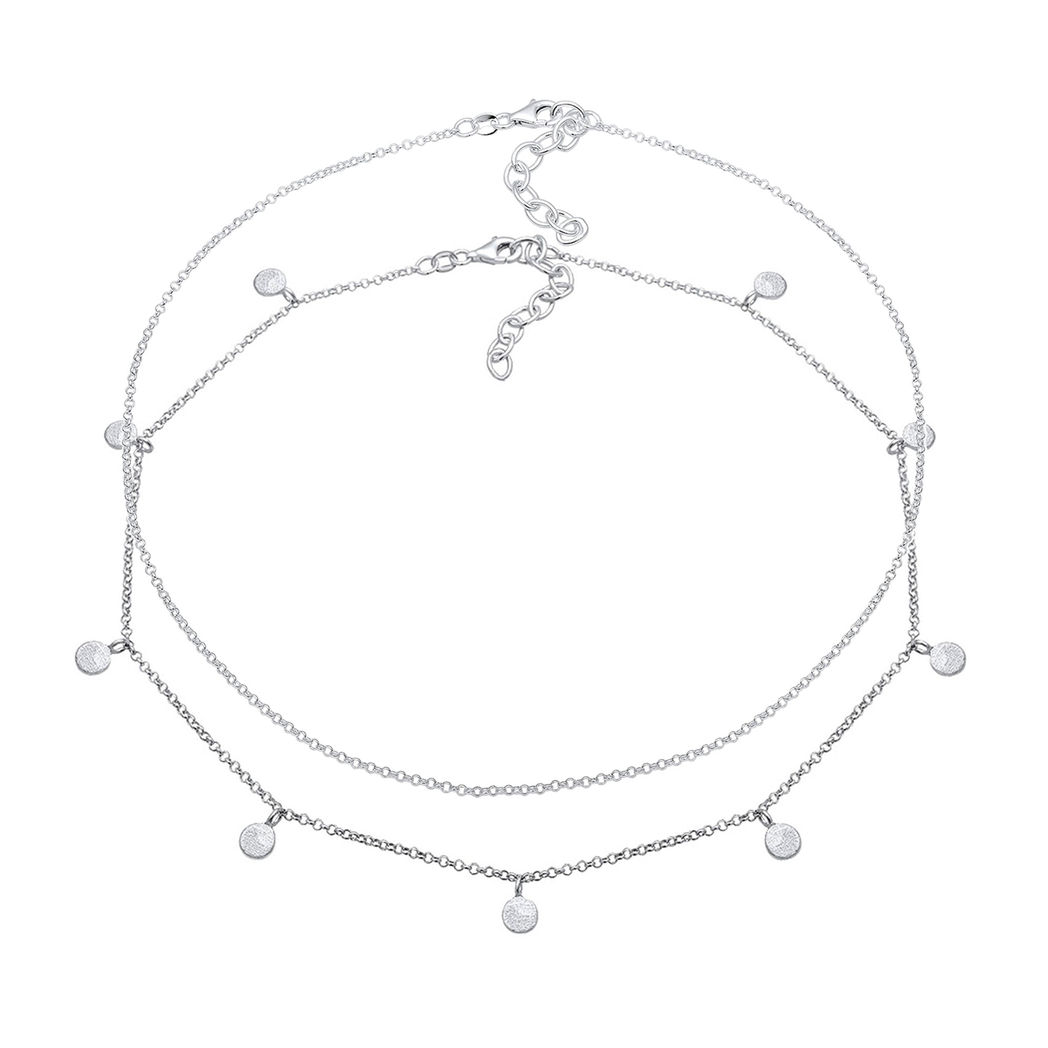 Silver Kalung Perhiasan Perak 925 Wanita Link Choker Set