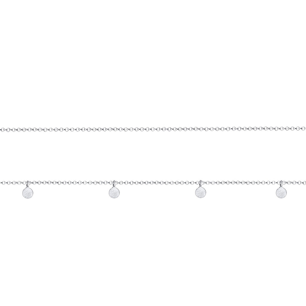 Silver Kalung Perhiasan Perak 925 Wanita Link Choker Set