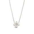 Silver Kalung Perhiasan Perak 925 Wanita Flower Synthetic Pearl Gold Plated