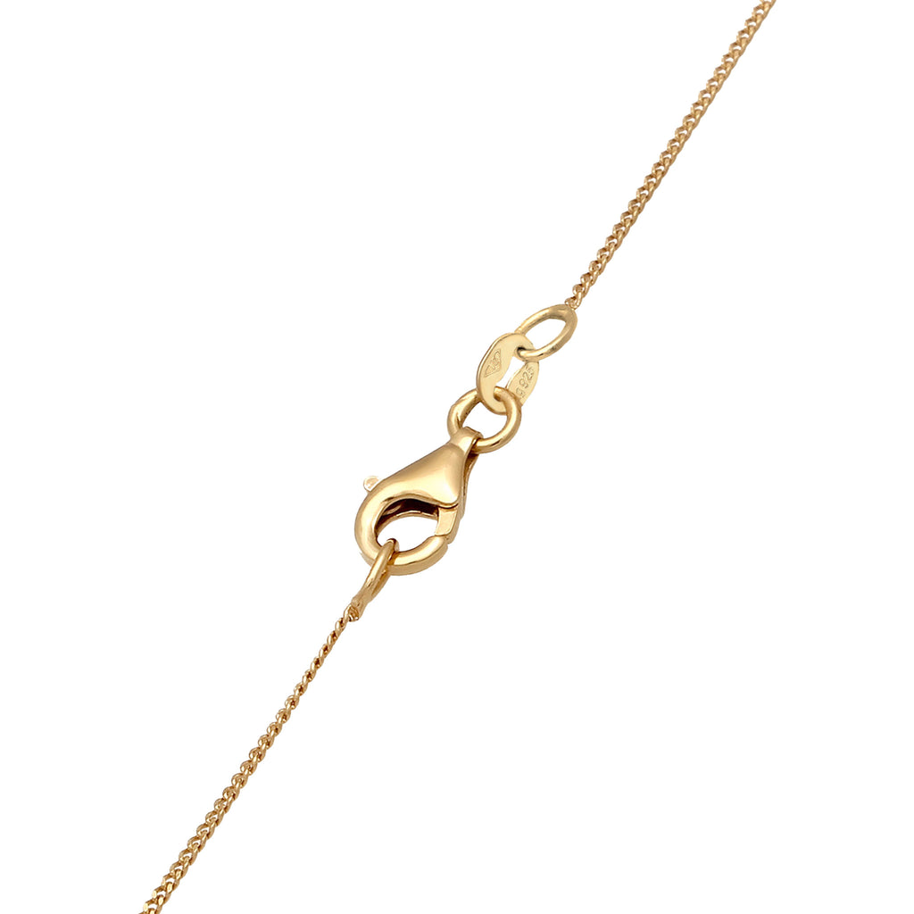 Gold Kalung Perhiasan Perak 925 Wanita Flower Synthetic Pearl Gold Plated