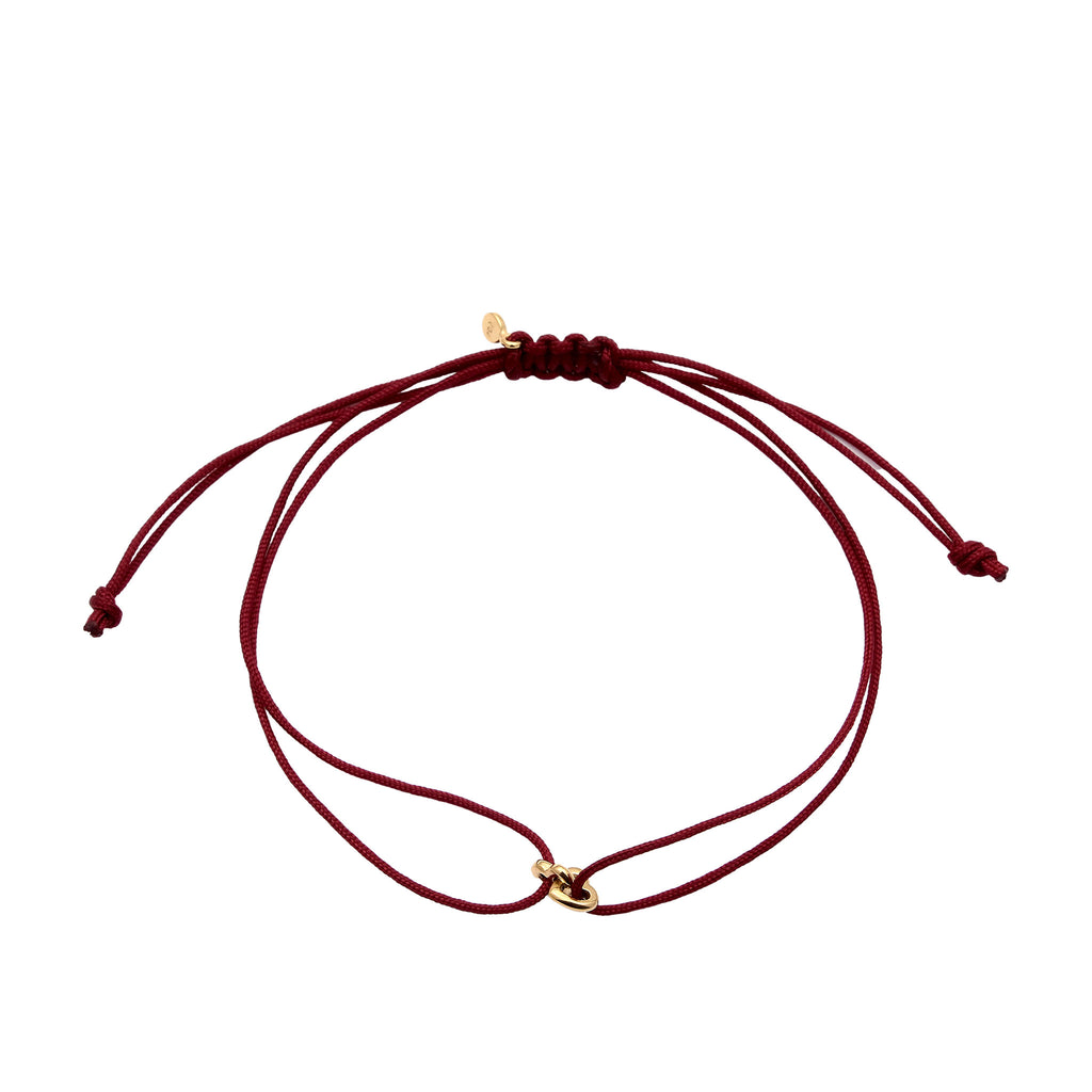 Gold Gelang Perhiasan Perak 925 Wanita Heart Nylon Gold Plated