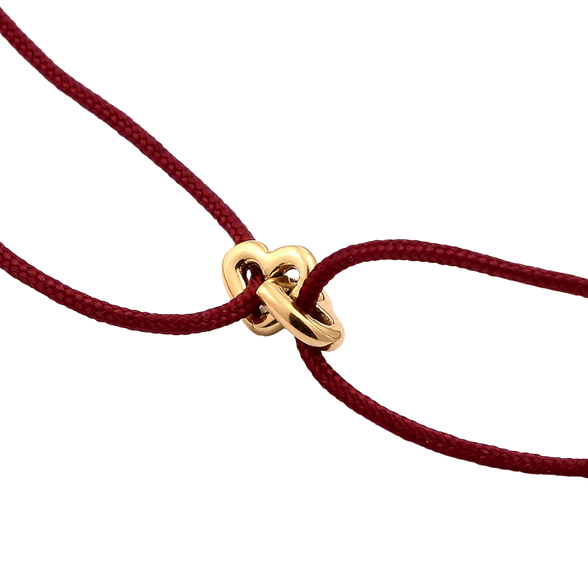 Gold Gelang Perhiasan Perak 925 Wanita Heart Nylon Gold Plated