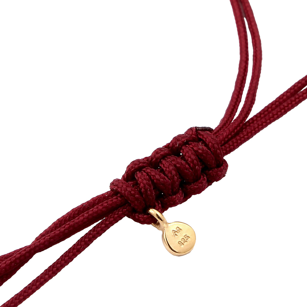 Gold Gelang Perhiasan Perak 925 Wanita Heart Nylon Gold Plated