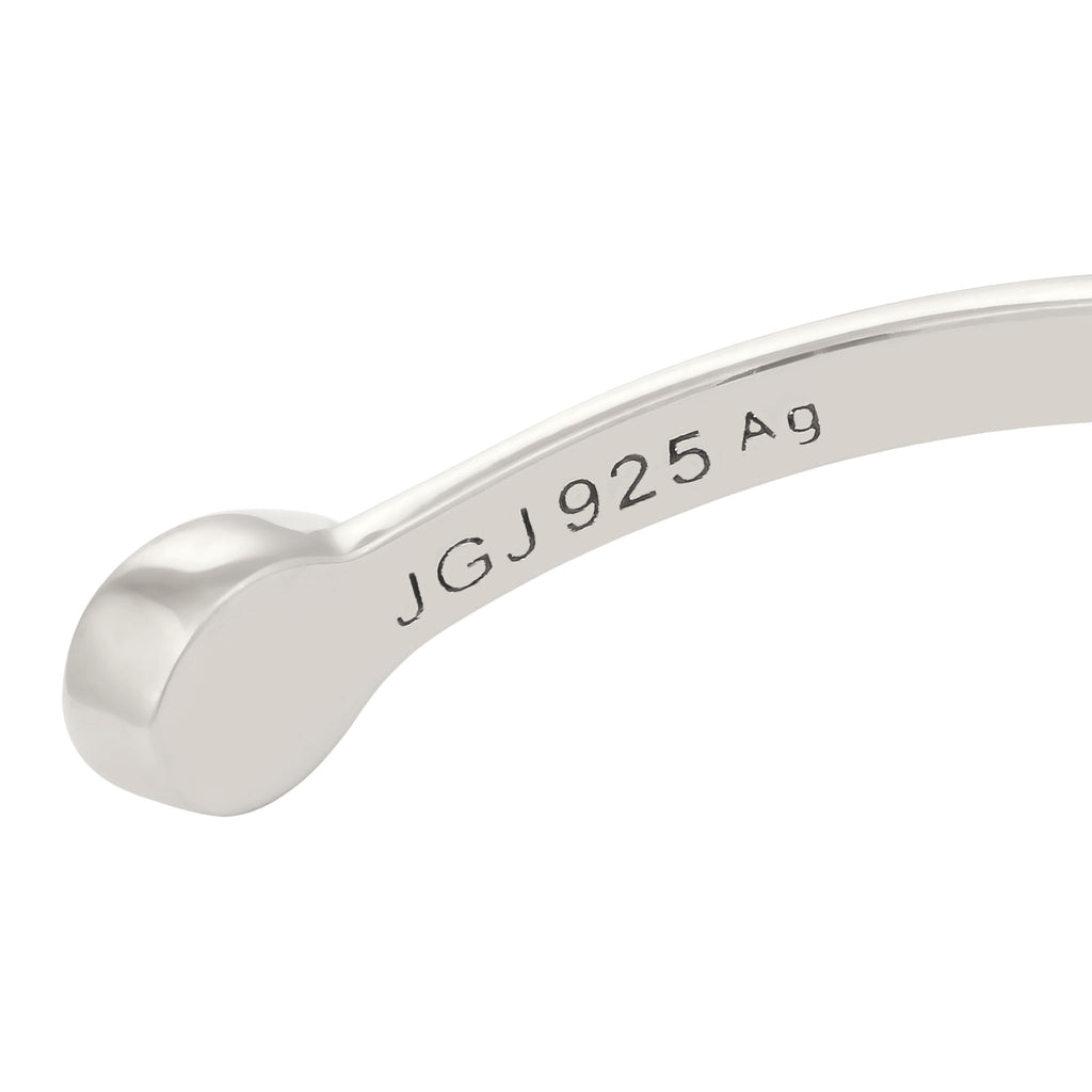 Silver Gelang Perhiasan Perak 925 Wanita Bangle Light Green Crystals