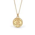 Gold Kalung Perhiasan Perak 925 Wanita Madonna Figure Pendant Gold Plated
