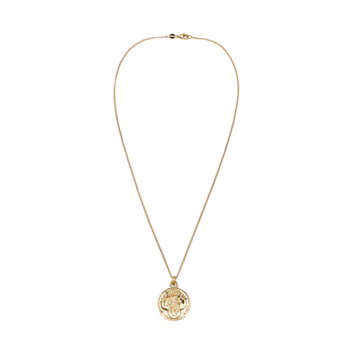 Gold Kalung Perhiasan Perak 925 Wanita Madonna Figure Pendant Gold Plated