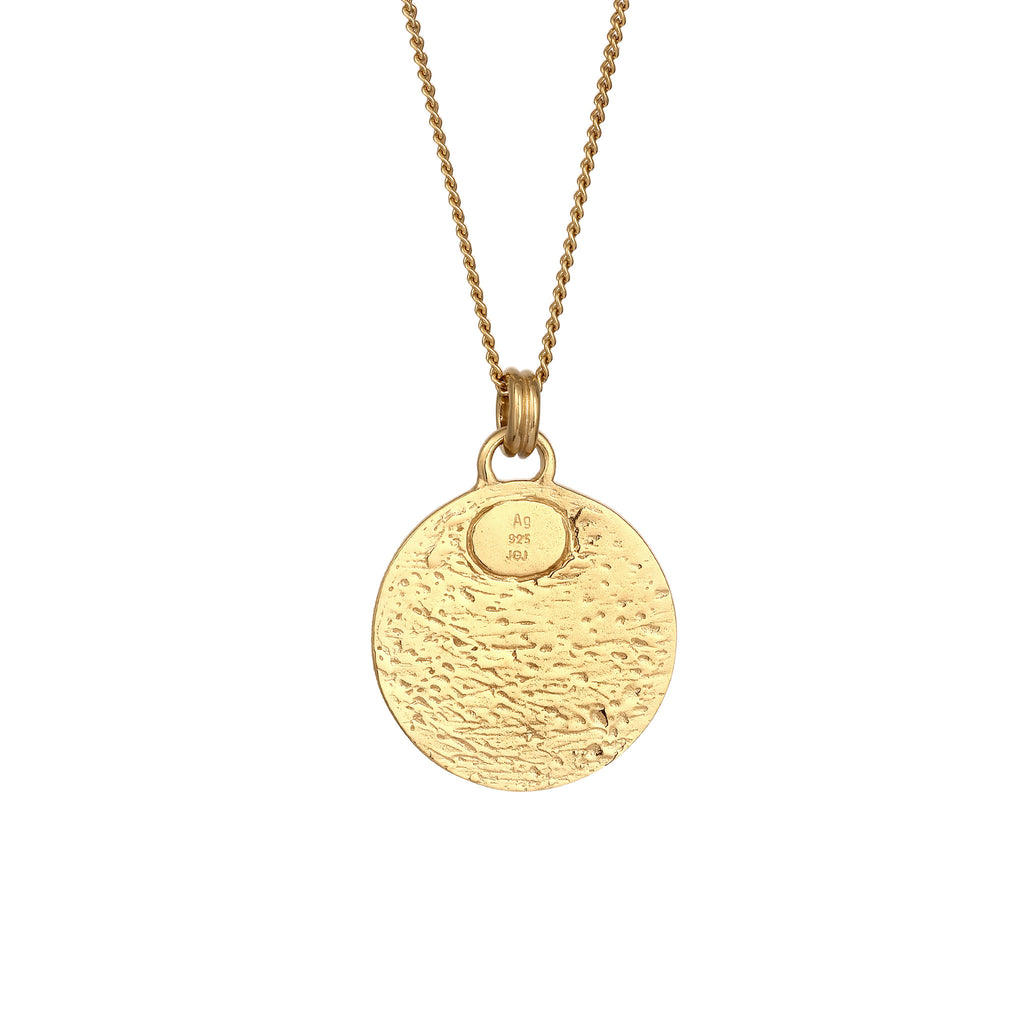Gold Kalung Perhiasan Perak 925 Wanita Madonna Figure Pendant Gold Plated
