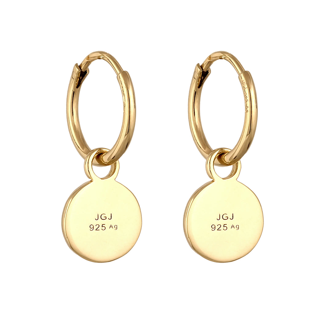 Gold Anting Perhiasan Perak 925 Wanita Hoop Flower Design Gold Plated