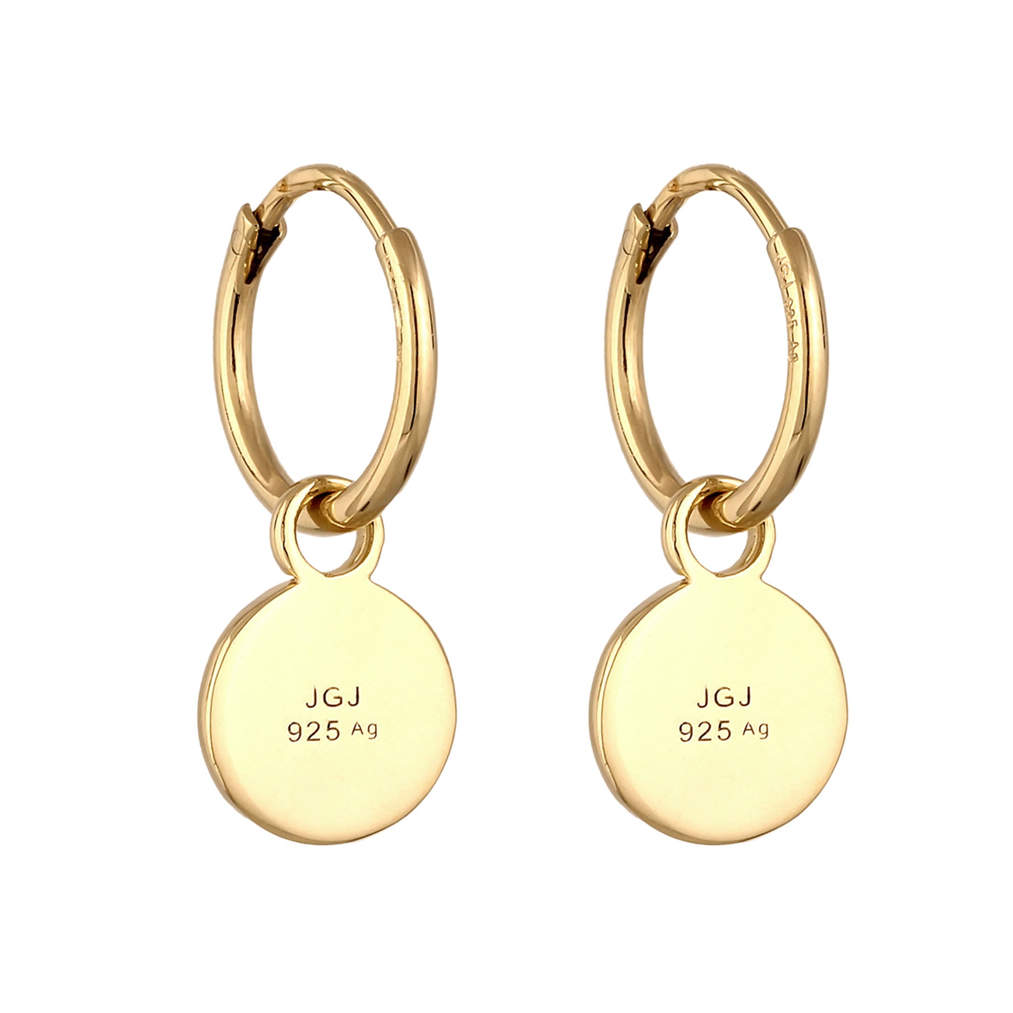 Gold Anting Perhiasan Perak 925 Wanita Hoop Flower Design Gold Plated