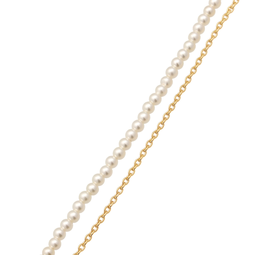 Gold Kalung Perhiasan Perak 925 Wanita White Shell Pearl Gold Plated