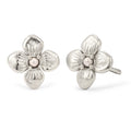 Silver Anting Perhiasan Perak 925 Wanita Flower Synthetic Pearl