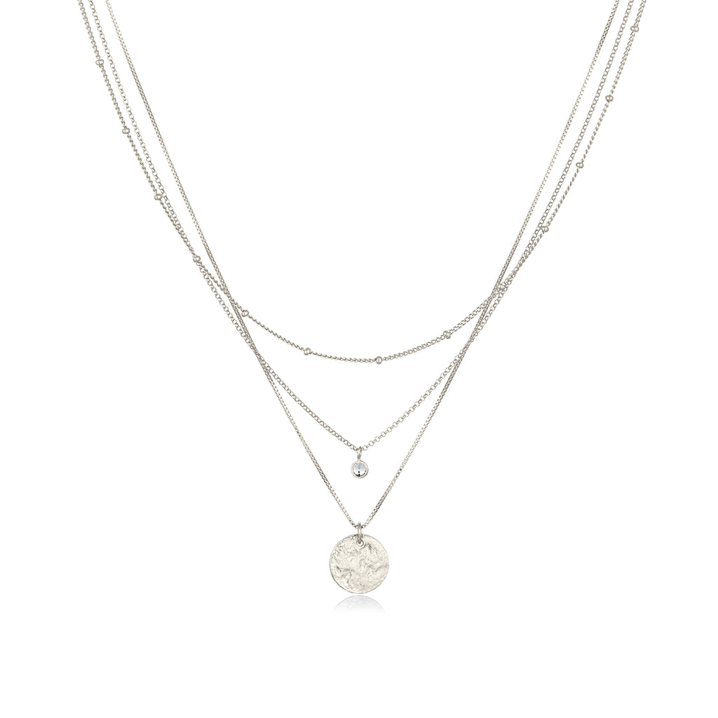 Silver Kalung Perhiasan Perak 925 Wanita Platelet Venetian Crystals
