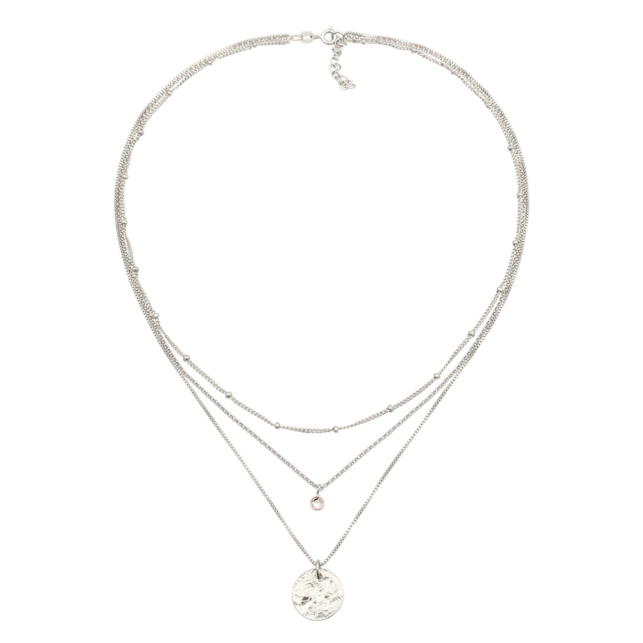 Silver Kalung Perhiasan Perak 925 Wanita Platelet Venetian Crystals