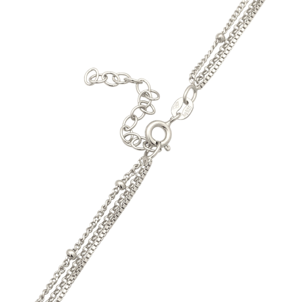 Silver Kalung Perhiasan Perak 925 Wanita Platelet Venetian Crystals