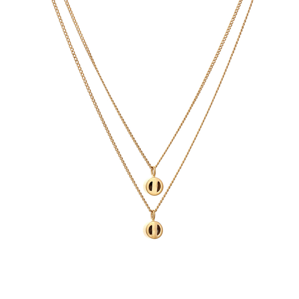 Gold Kalung Perhiasan Perak 925 Wanita Layer Crystals Gold Plated